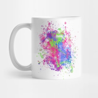 Abstract Vibrant Multicolor Brush Strokes and Splatters 8 Mug